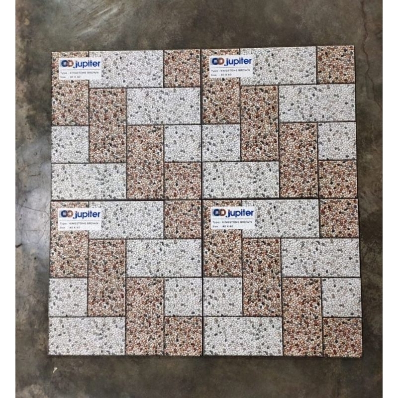 keramik teras garasi Jupiter King stone 40*40