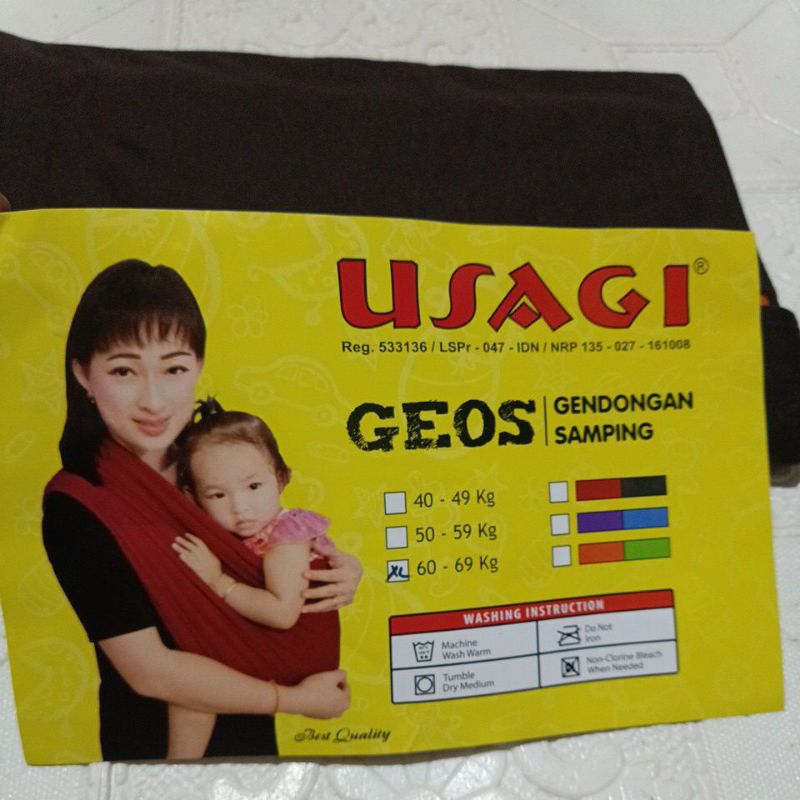 GENDONGAN SAMPING GEOS  USAGI 2 WARNA BOLAK BALIK
