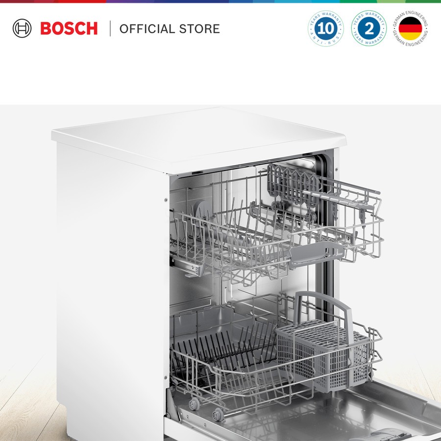 Bosch SMS23BW01T Free-standing Dishwasher/ Mesin Pencuci Piring Putih