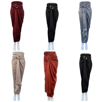 ROK LILIT INSTAN SATIN/ROK LILIT POLOS/ROK LILIT SATIN/SATIN WRAP SKIRT promo rok lilit polos wrap s