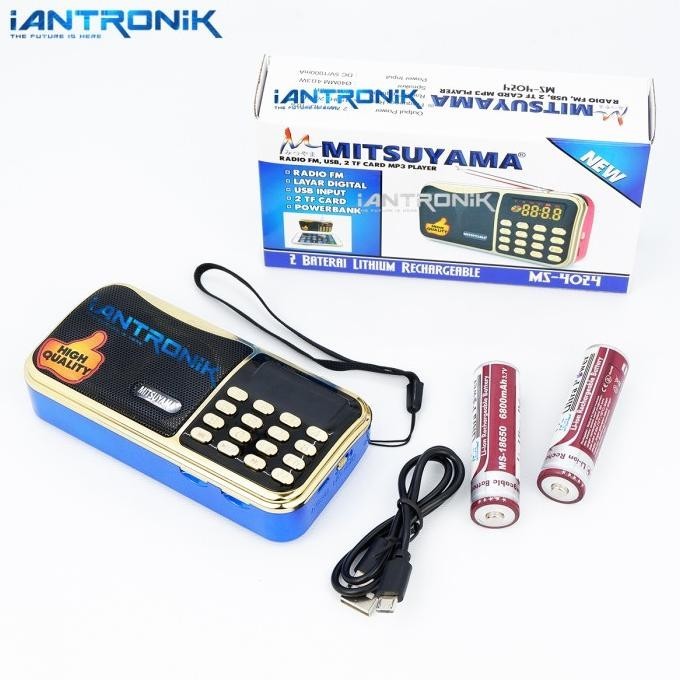 Radio Mini  Wireless Portable Mitsuyama Ms-4024/Radio Murotal Mitsuyama 4024