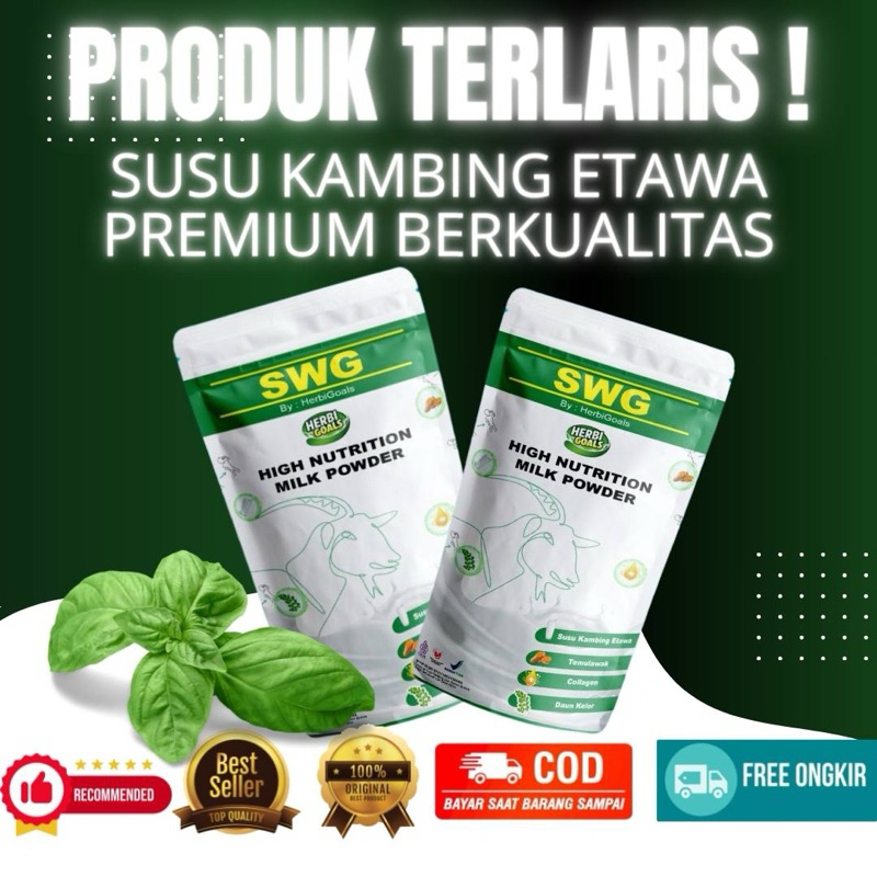 

Susu Kambing Etawa - SWG Farm Grade S Kambing Etawa Bubuk Rasa Original Vanilla BPOM Halal Goat Milk Powder Drink Natural Sehat Terjamin by Kinasih