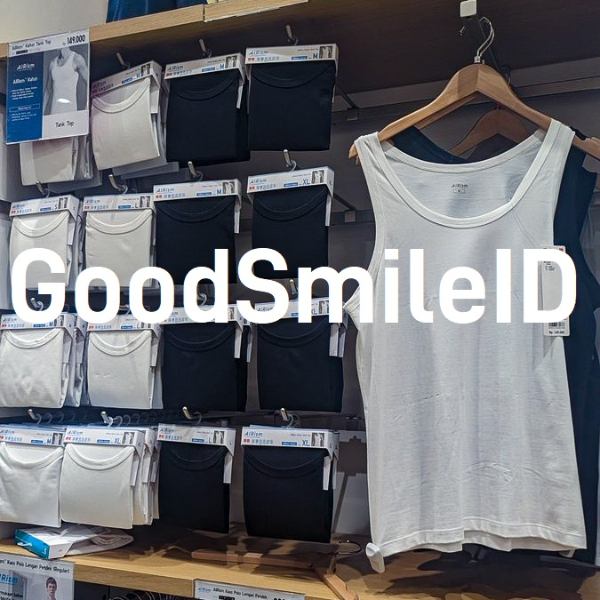 SALE!! Men AIRism Tank Top Mesh Anti Bau Anti Odor T-Shirt Tanpa Lengan Tanktop Pria UNIQLO Atasan S