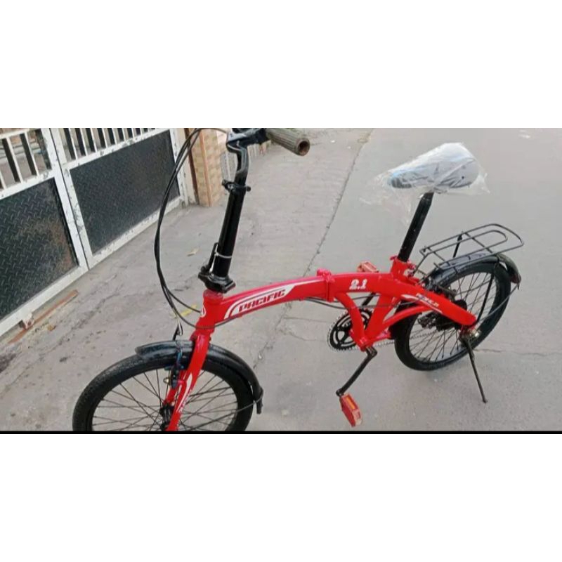 SEPEDA lipat merah ring 20 jos