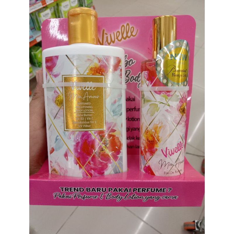 Paket Bundling Parfum Vivelle 100ml + Hbl 250ml Mon Amour(Bacarat)
