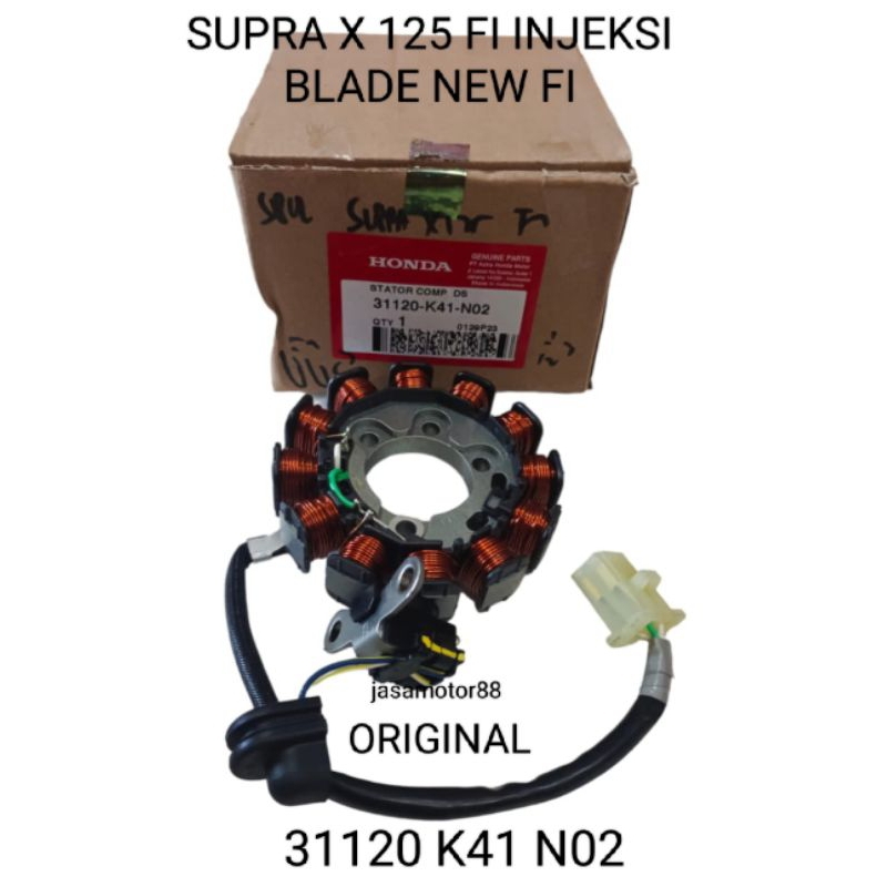 SPUL STATOR SUPRA X 125 FI BLADE NEW FI ORIGINAL 31120 K41 N02