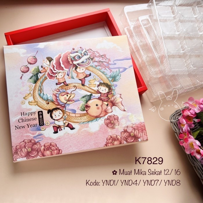 

(10pcs) Kotak Imlek Mika Sekat K7829| Box Sincia| Dus Nastar