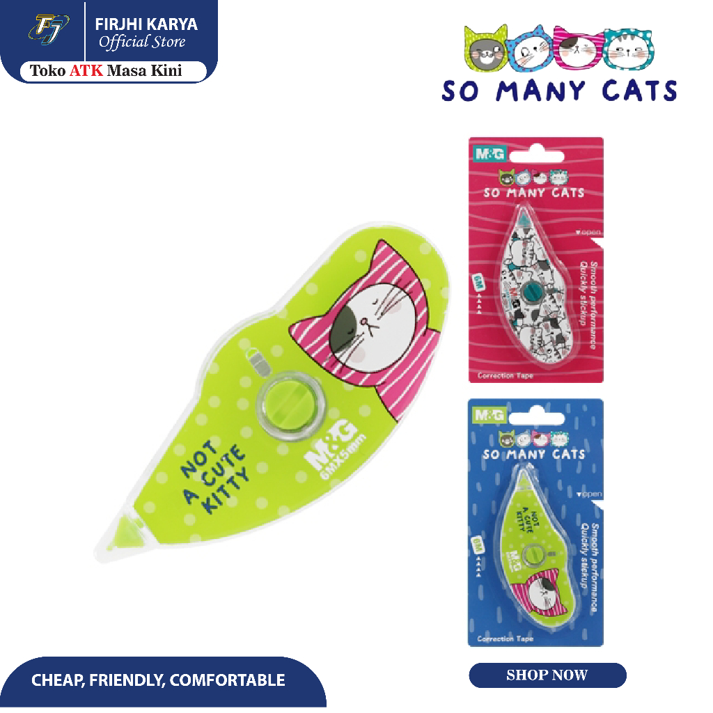 

SO MANY CATS" Correction Tape 6Mx5mm - M&G