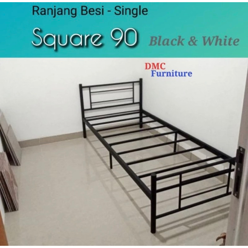 RANJANG BESI SINGLE RANGKA TEMPAT TIDUR DIVAN RANJANG MINIMALIS