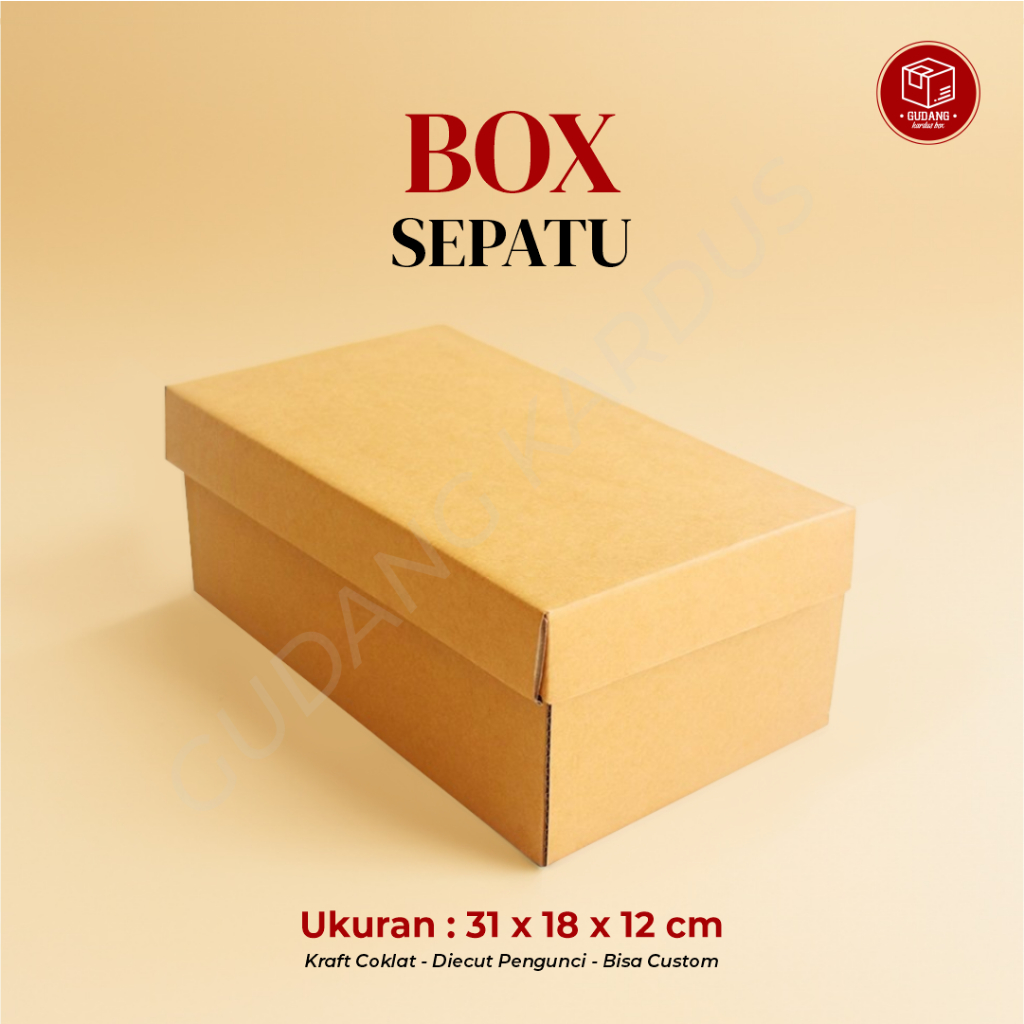 

Box Sepatu (31 x 18 x 12 cm) (Box Sepatu) Karton/Polos/Kardus/Hampers/BoxSepatu/Packing/Baju/pizza