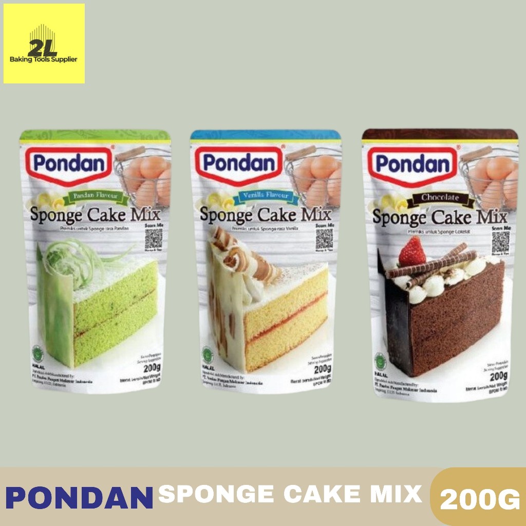 

Pondan sponge cake mix kue sponge bolu kukus premix kue spons 200 gram