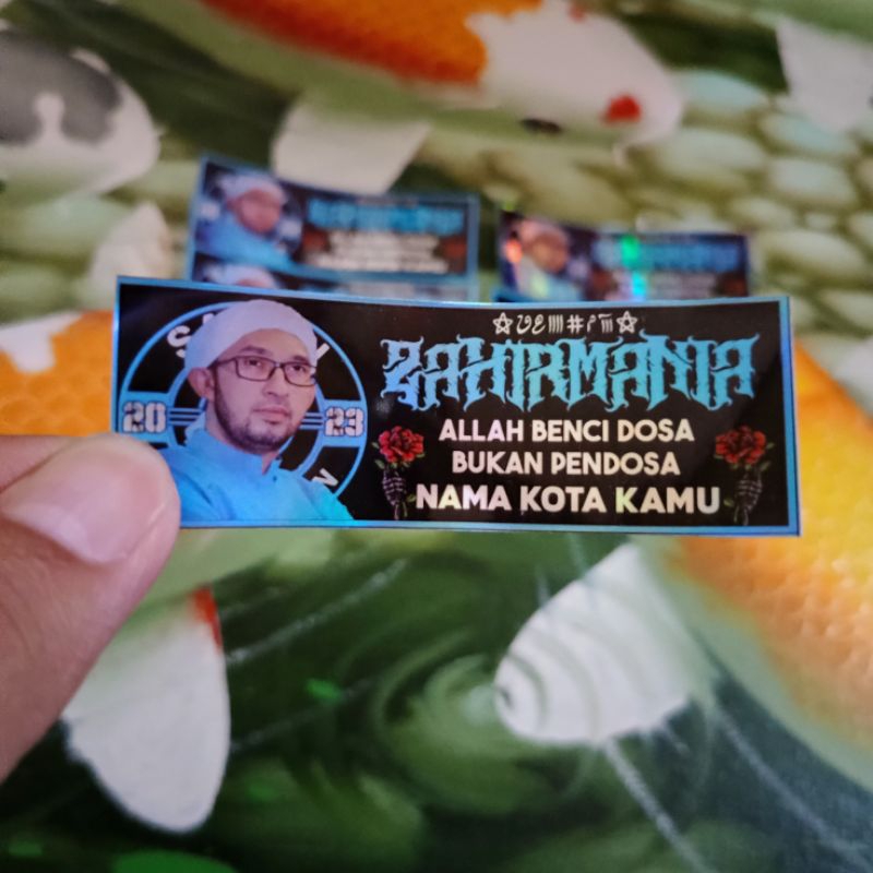

(Minimal Order 10 pcs) Stiker Az Zahir Mania Warna Biru, Vynil/Hologram, Tahan Air, Tahan Lama
