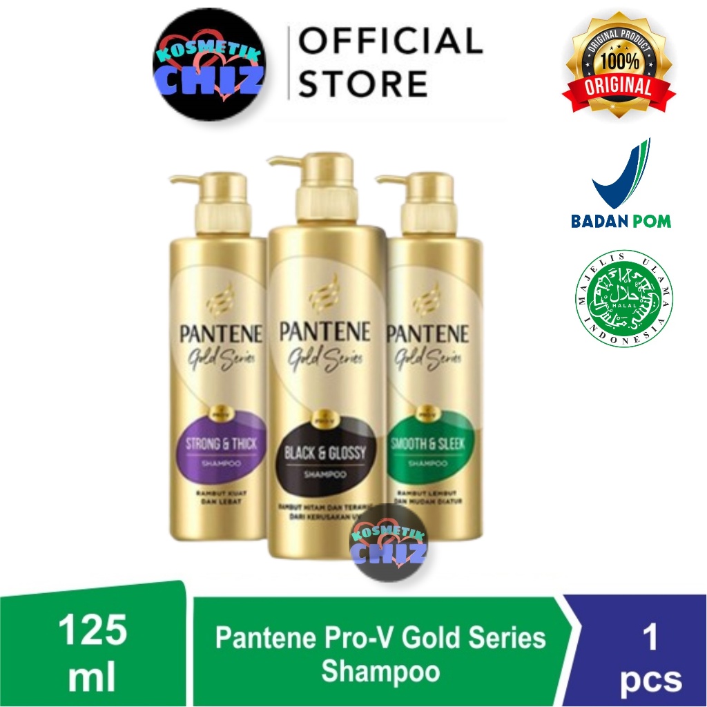 PANTENE Pro-V Gold Series Shampoo 125 ML PUMP - Shampo Sampo Perawatan Rambut 125ml