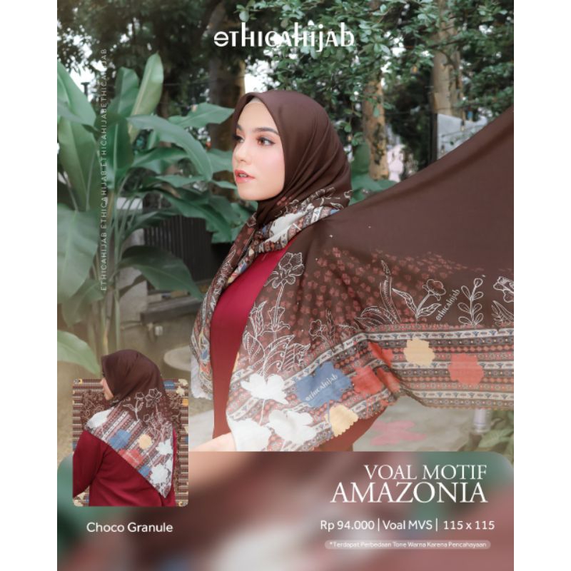 Ethica Hijab Voal Motif Amazonia Terbaru