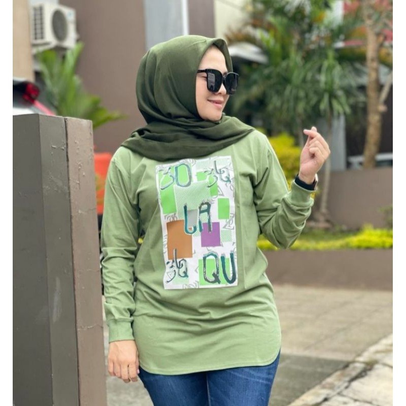 Kaos Zolaqu Manchai Lengan Tangan Panjang  Kaos Zolaqu Oval  Kaos Zolaqu Semi Tunik  Atasan Kaos Zol