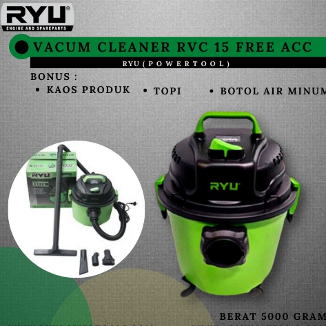 Vacum Cleaner 15L RVC15 RYU Original / Vacum Cleaner Penyedot Debu 3 In 1 Sedot Kering Basah/ Vaccum