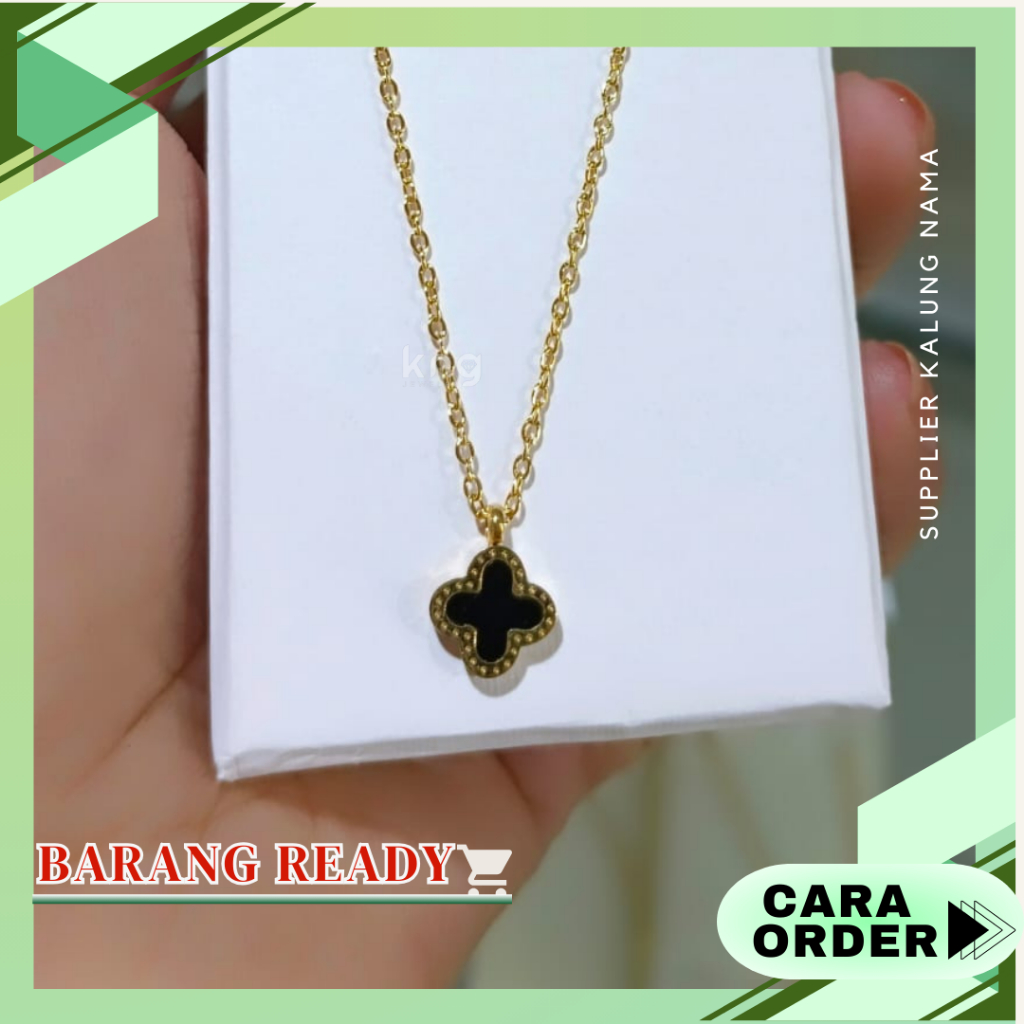 BARANG READY | TITANIUM KALUNG NAMA WANITA / KALUNG PADI / KALUNG HELLO KITTY / KALUNG SET / KALUNG 