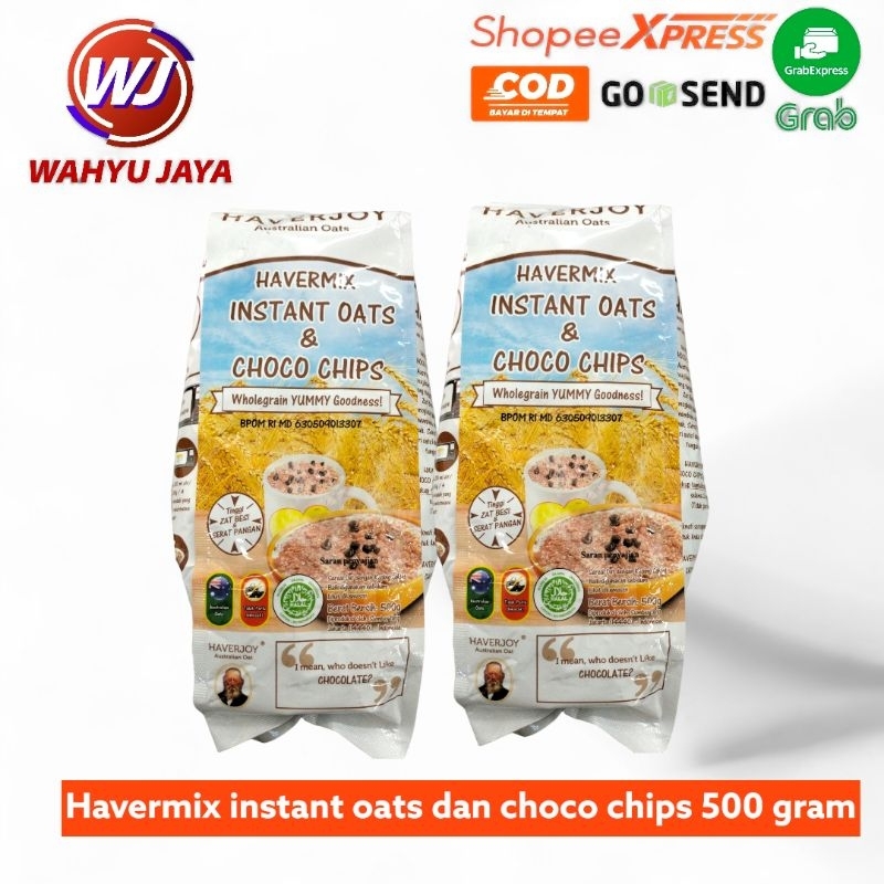 

havermix instant oats dan choco chips 500 gram