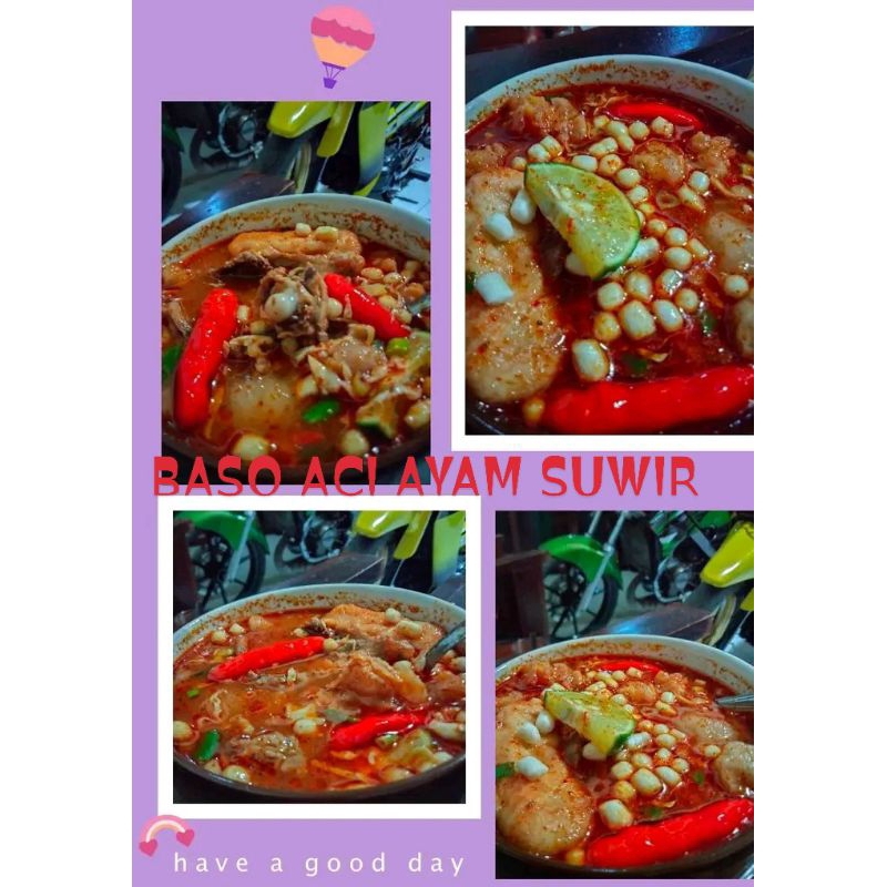 

Baso Aci Ayam Suwir Paling Mantul isian lebih komplit