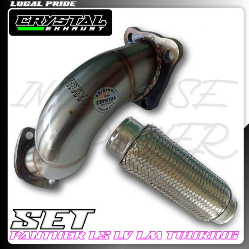 Downpipe Mobil Panther Turbo Crystal Exhaust/ Downpipe Isuzu Panther Turbo/ DOWNPIPE PANTHER TURBO/ 
