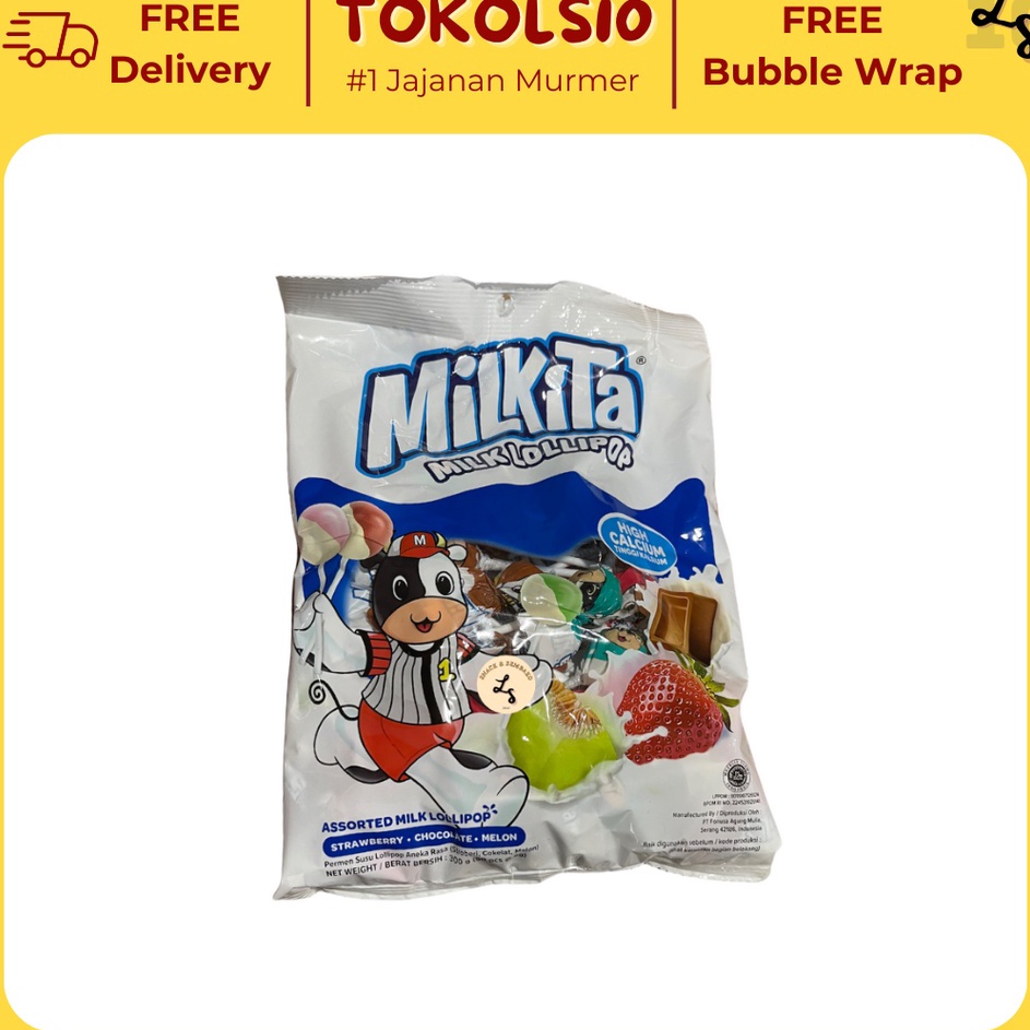 

KODE YJJLC Milkita Assorted Milk Lollipop Refill Isi 4 pcs Rasa Mix