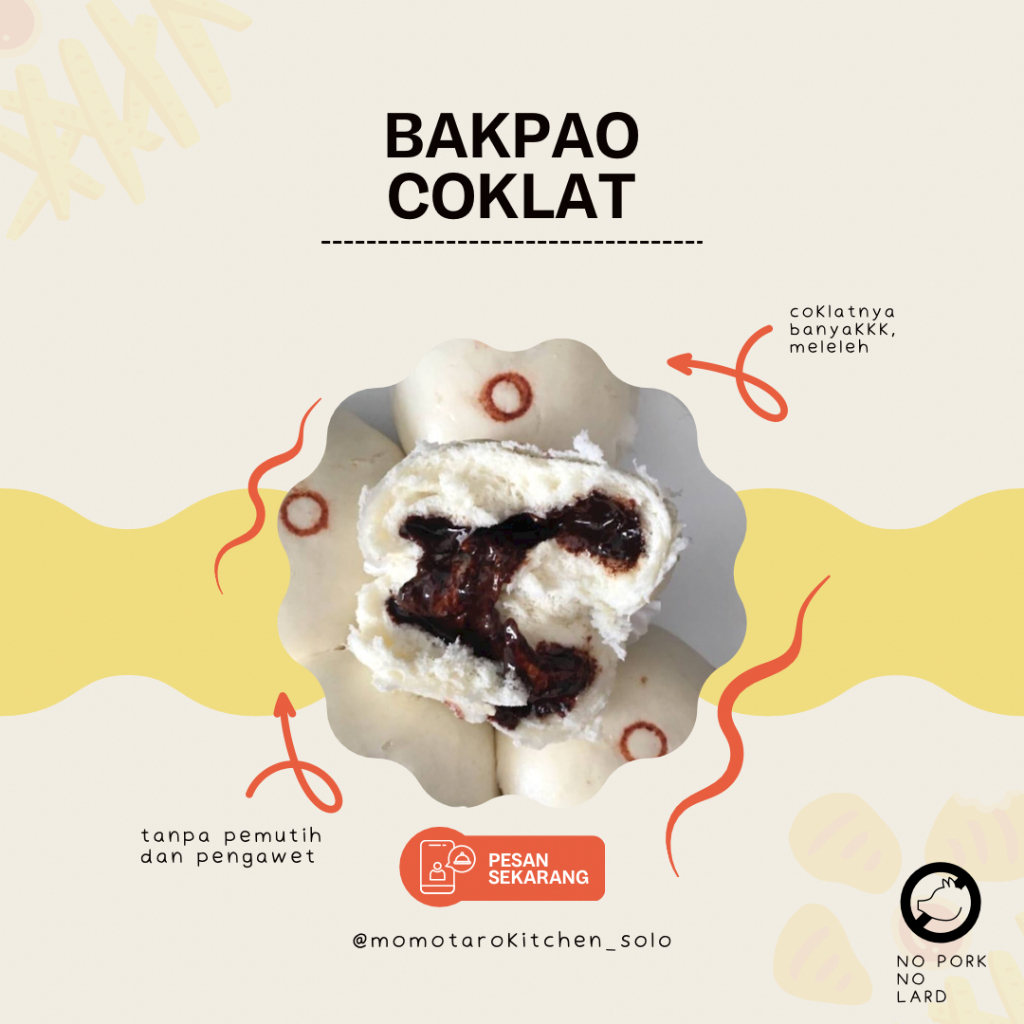 

Bakpao Coklat / Bento / Homemade / Non Msg Non Pengawet / Momotaro Kitchen