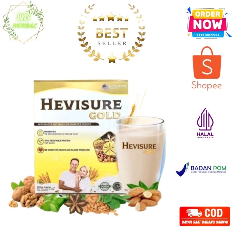 

HEVISURE GOLD MILK SUSU OBAT DIABETES KENCING MANIS INSULIN PANKREAS 12 SACHET