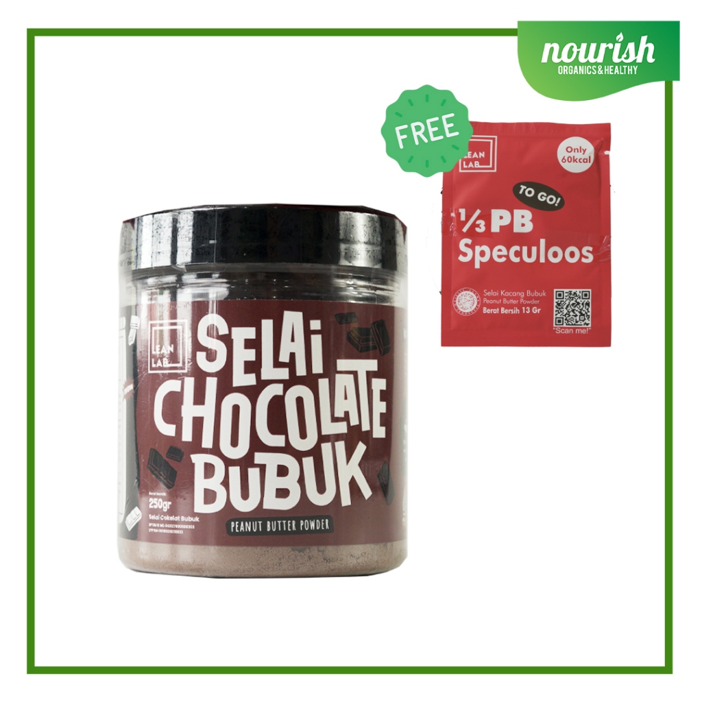 

Selai Kacang Bubuk 1/3 PB Lean Lab Cokelat 250g-Jkut
