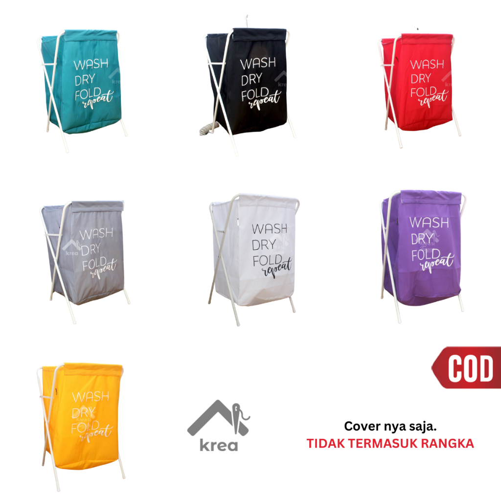 KREA II ( TANPA RANGKA BESI ) COVER LAUNDRY BAG DESN MINIMALIS