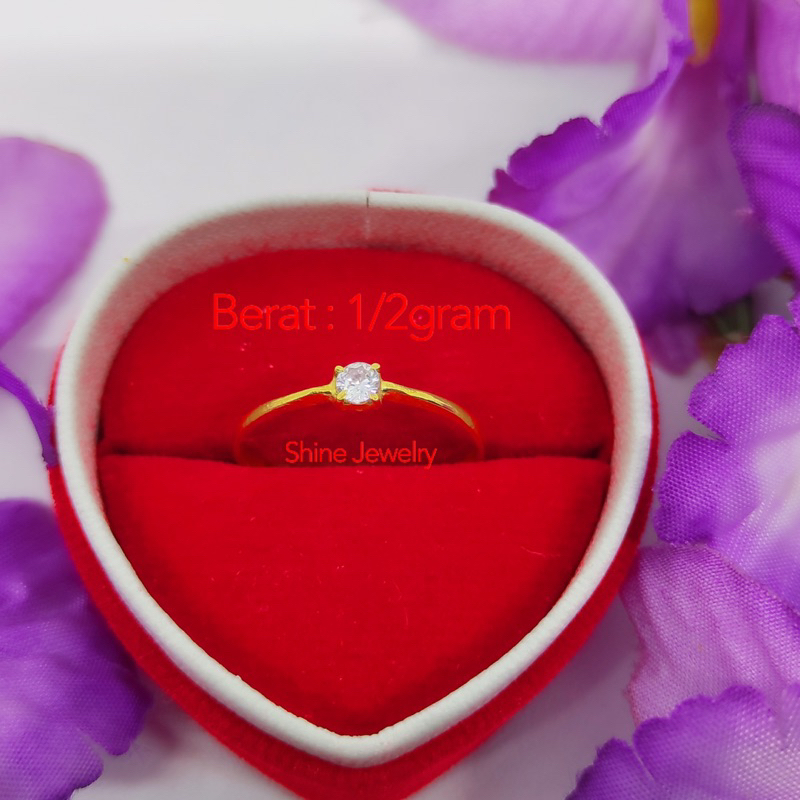 cincin mata emas muda setengah gram