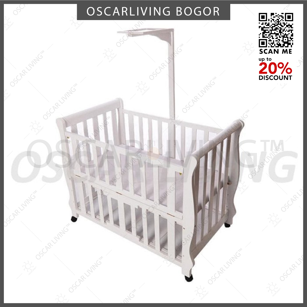 Hakari Baby Box HK 066 Tempat Tidur Bayi - Putih Jabodetabek