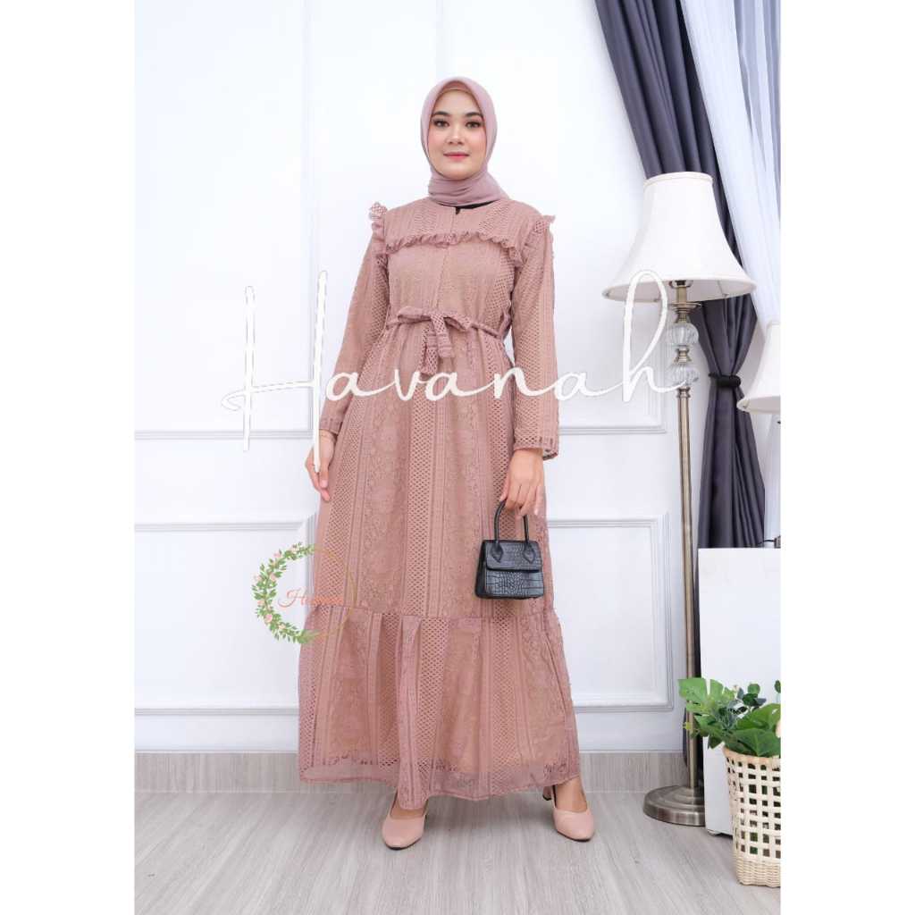 BANTING HARGA Sherly Salsa Gamis Brokat Termurah Tille Black Series Gamis Corneli Brokat Vintage Gam