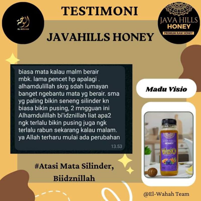 

Madu Visio javahills Java Hills Honey
