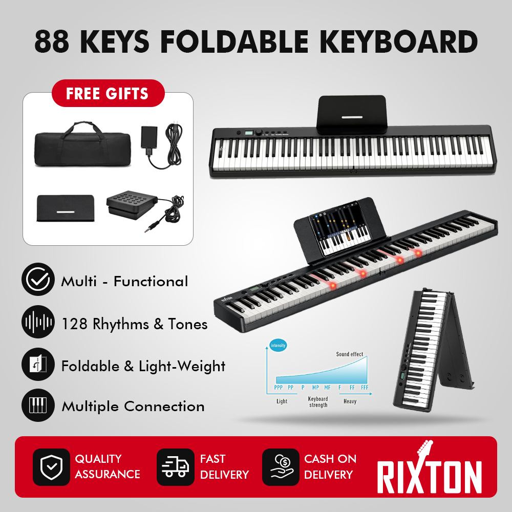 VITA_ RIXTON Portable Digital Piano 88 Keys Foldable Piano Keyboard Electric Keyboard Bluetooth