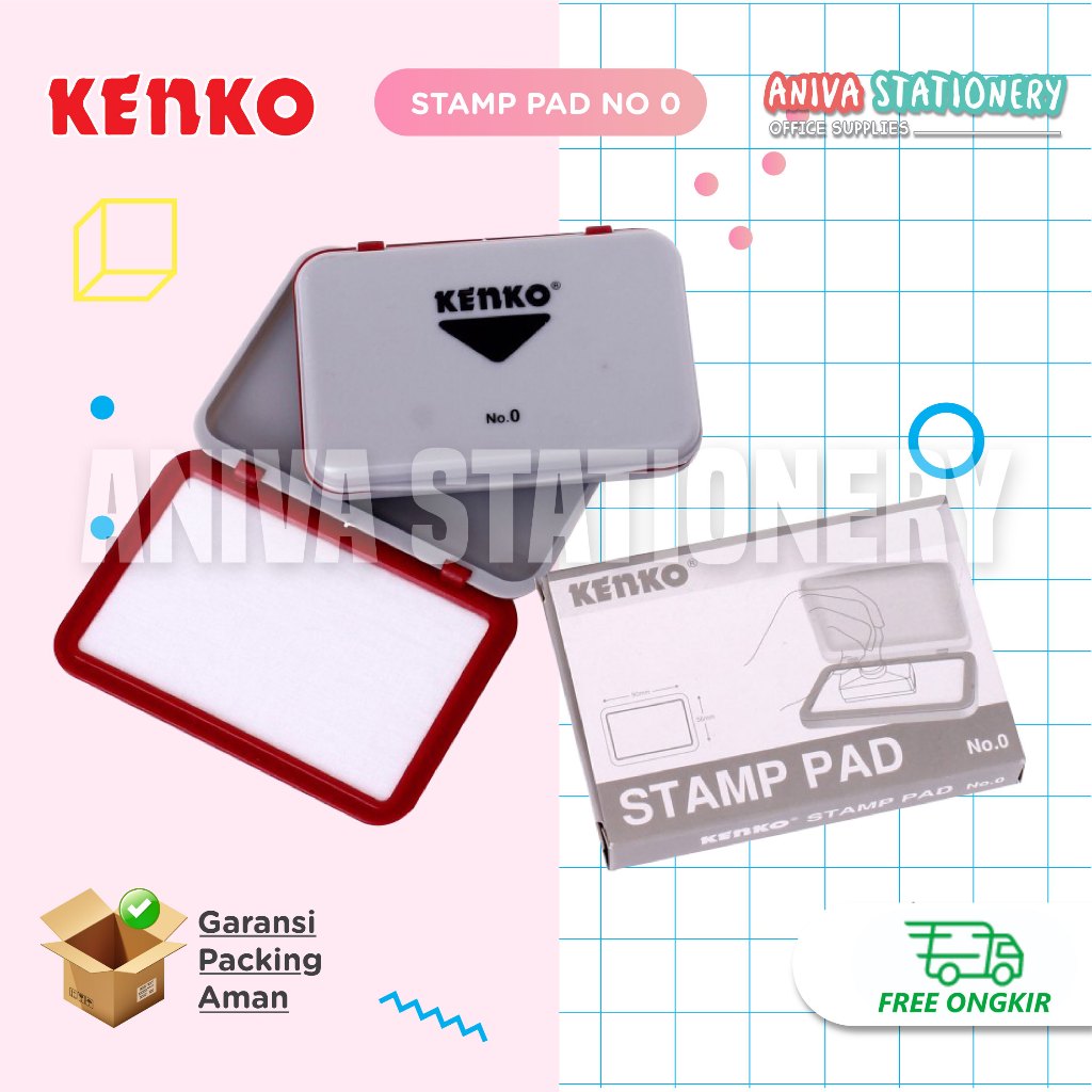 

KENKO STAMP PAD NO.0 BAK BANTALAN STEMPEL TEMPAT TINTA STAMPEL