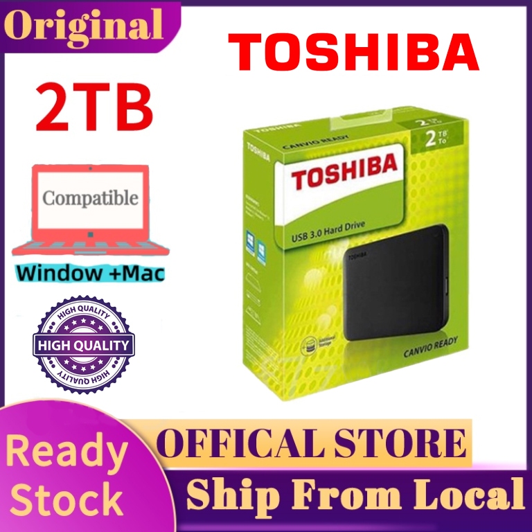 Toshiba 2TB HD Hardisk Eksternal / HDD External USB 3.0 Portable Hardisk External Hard Disk