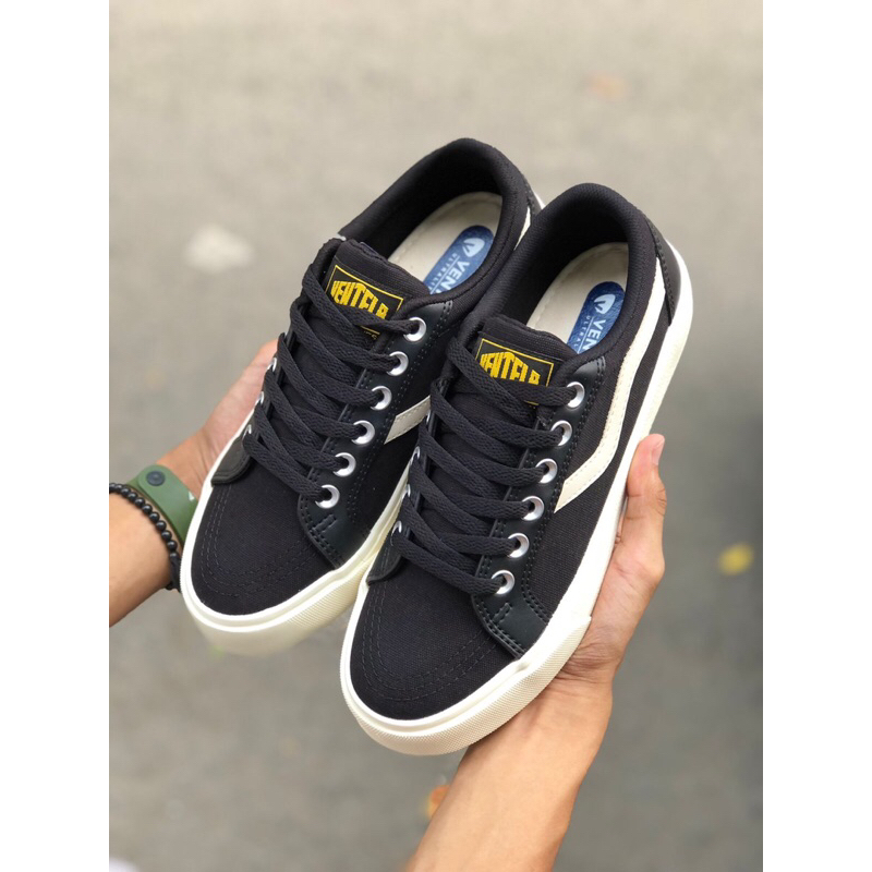 Original 100% Sepatu Ventela Republic Black White - Ventela Original - Sneaker Ventela Pria Wanita