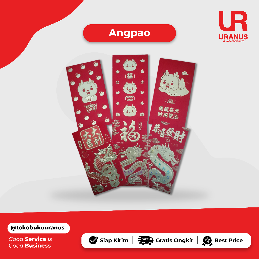 

ANGPAO NAGA BESAR METALIK ISI 6 -TOKO BUKU URANUS NGAGEL-