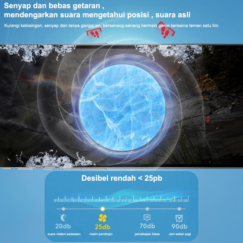 Kucuu Pendingin Hp Fan Cooler Hp Cooling Fan Gaming Cooler For Mobile Phone Ultra Quiet With Digital