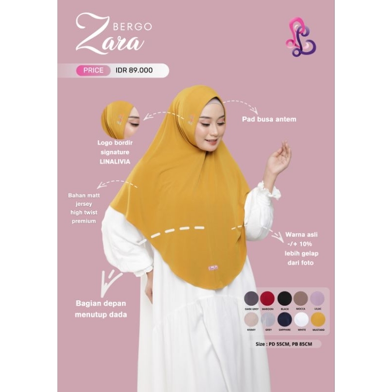 New Zara || Bergo Zara || daily hijab || Linalivia hijab || Hijab instant