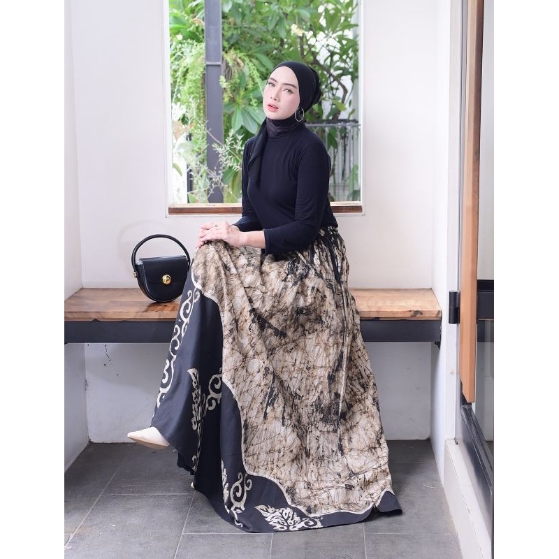 Gudang Rok Batik Payung Jumbo Panjang Lebar Dewasa Bawahan Batik Cap Premium Sogan