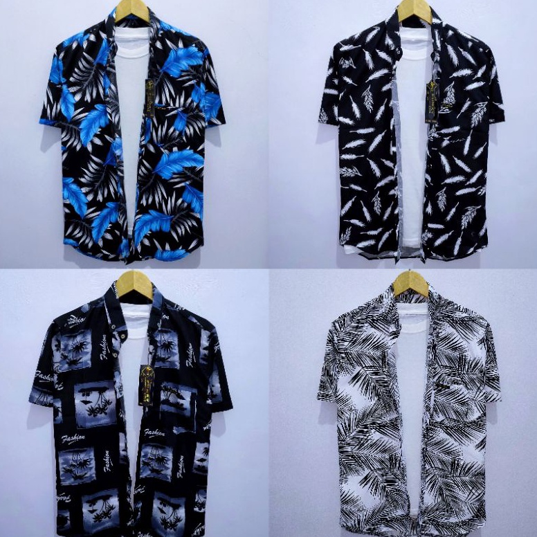 GROSIR  TERBARU KEMEJA MOTIF PRIA DEWASA  HEM PRIA CASUAL MOTIF  KEMEJA HAWAI KEMEJA SANTAI TERBARU 