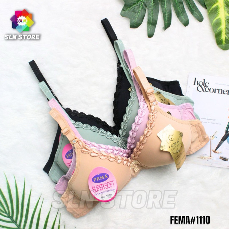 SLN- BRA WANITA SUPER SOFT FEMA BH PEREMPUAN BUSA TEBAL FEMA 1110