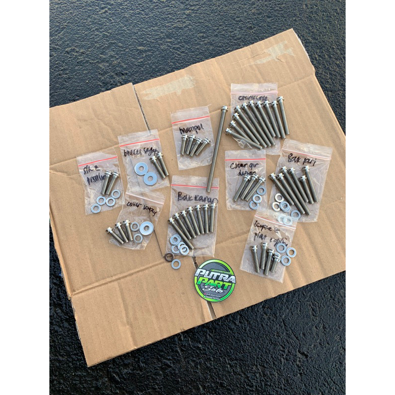 Baut L mesin stenlis fiz r force1 bubut motif baut mesin stenlis yamaha fiz r full set bubut fiz r