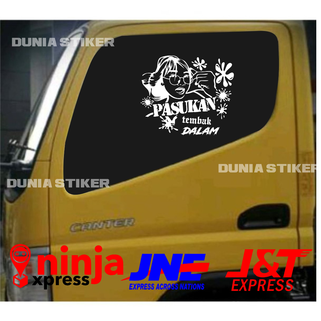 Stiker Kaca Kata Kata Pintu Mobil Body Truk Pickup L300 Carry Cutting Stiker Kata