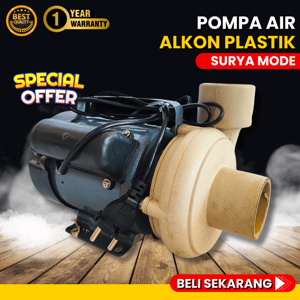 Mesin pompa air alkon plastik anti karat pipa 1,5 inc siap kirim mesin pompa untuk sirkulasi air kol