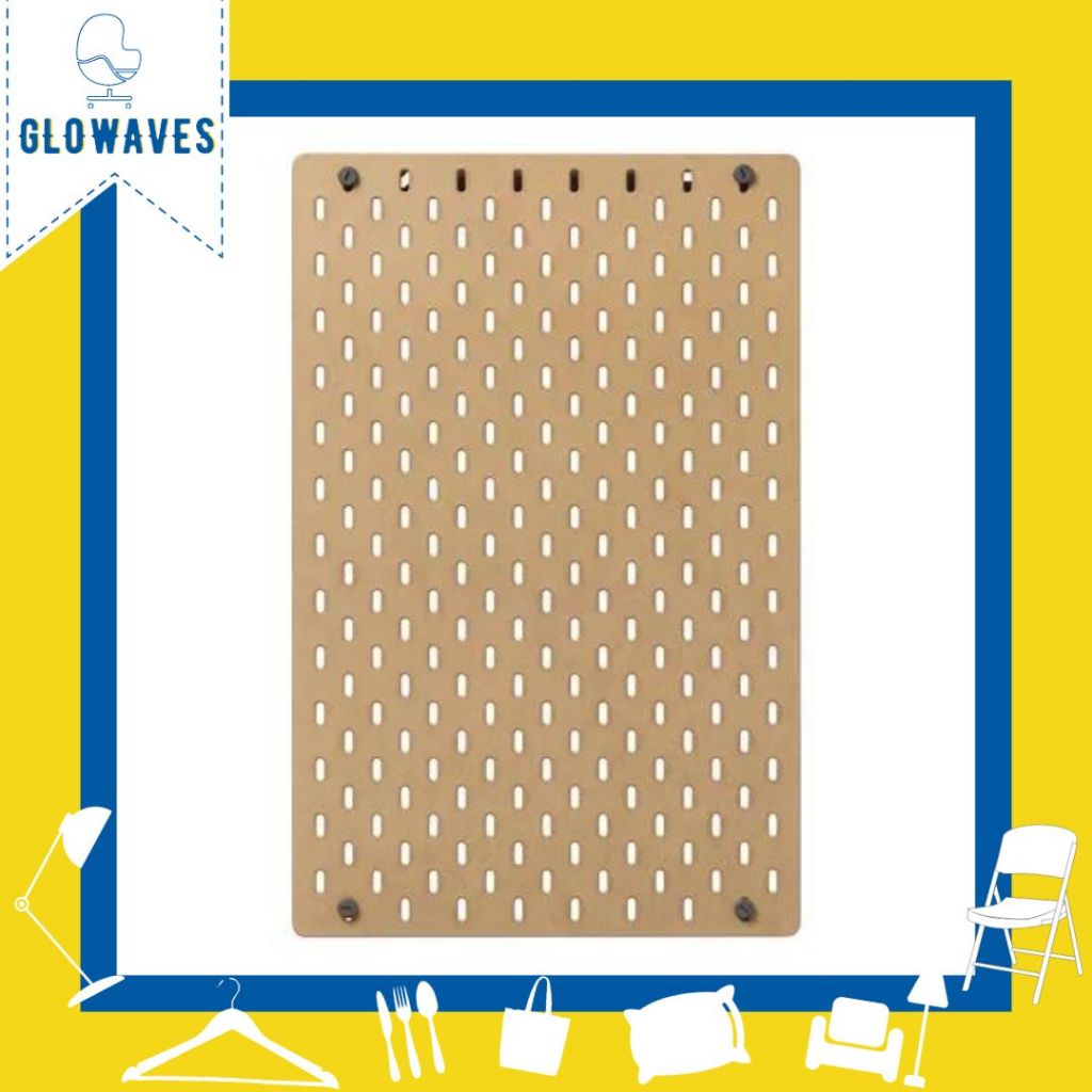 SKADIS Papan Berlubang / Papan Organizer Warna Putih / Hitam / Coklat 36 x 56 cm