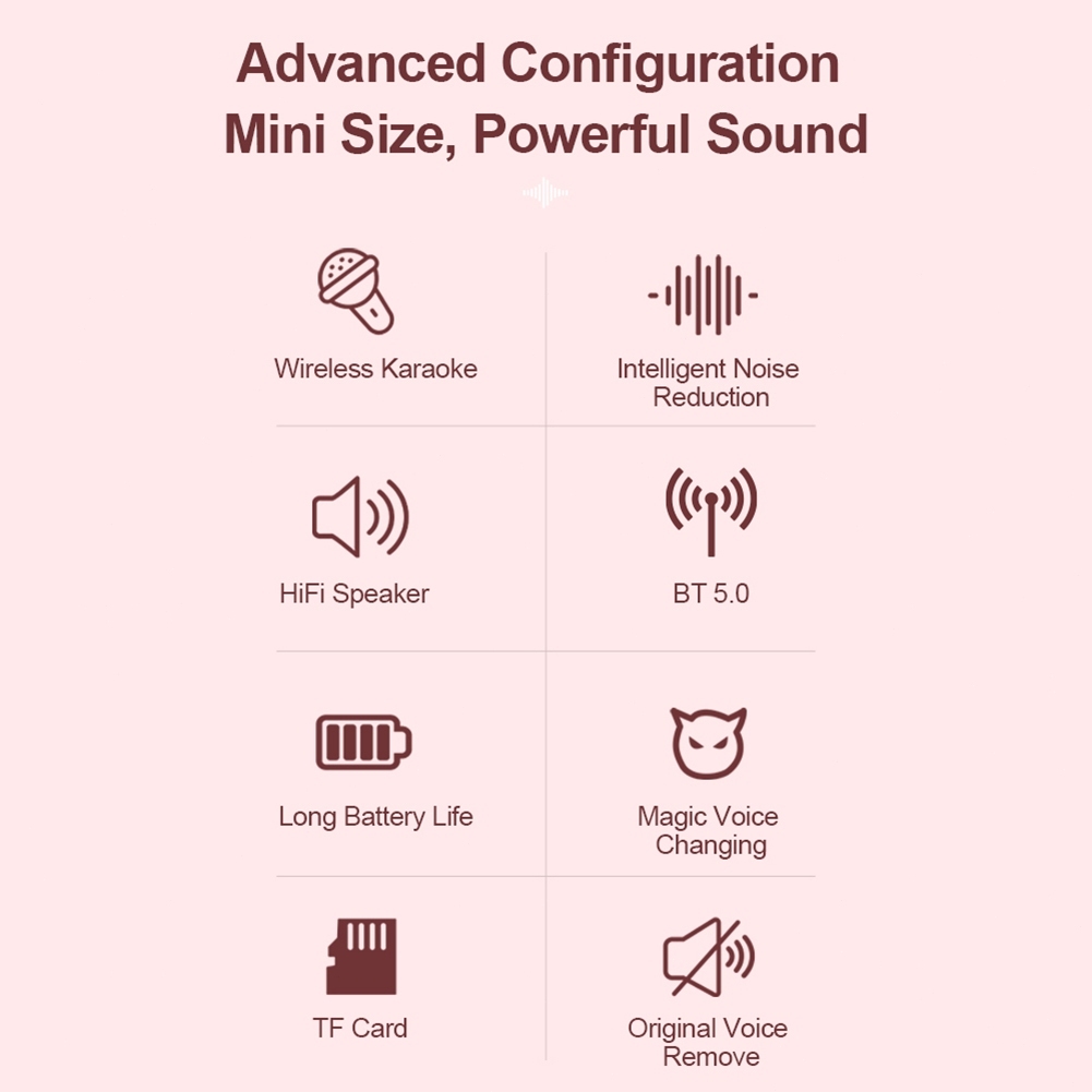 (COD)♫[Speaker mini bluetooth]♪ mini Karaoke Bass K1 Microphone Premium set lengkap speaker bluetooth mic wireless Dapat terhubung ke keponsel komputer-5