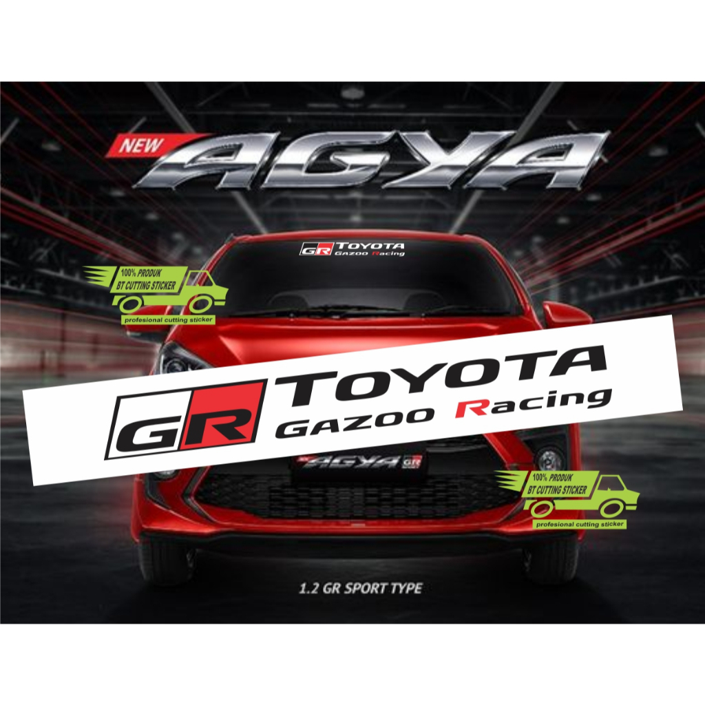 sticker agya sticker kaca gr sport sticker toyota gazoo racing sticker mobil toyota gazoo racing sti