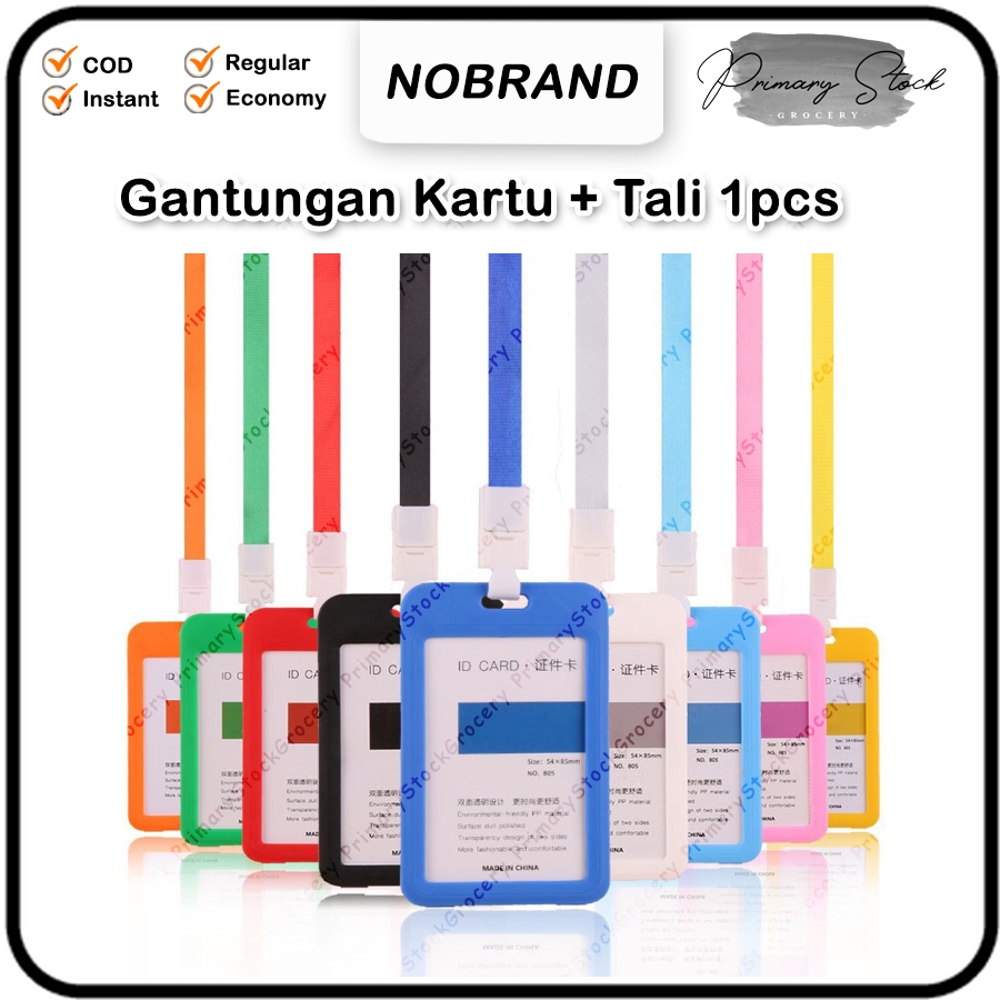 

Nametag Kalung Nama Dada Gantungan Name Tag ID Card Holder Identitas Tali Lanyard